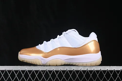 All categories Air Jordan Jordan series basketball shoes Air Jordan 11 Air Jordan 11 Low "Metallic Gold" AJ11 Joe 11 Platinum AH7860-102